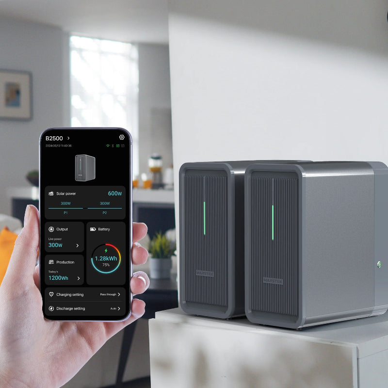 Marstek B2500-D, AC Gekoppeltes Energiespeichersystem 2,24 kWh, bis zu 8.96 kWh erweiterbar, Plug & Play, IP65, 10 Jahre Garantie