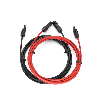 PNTech DCext-4mm²/6mm² 1/2/3/5/10/20 m, MC4 Verlängerungskabel, rote ＆ schwarze für Solar-PV-Anlagen