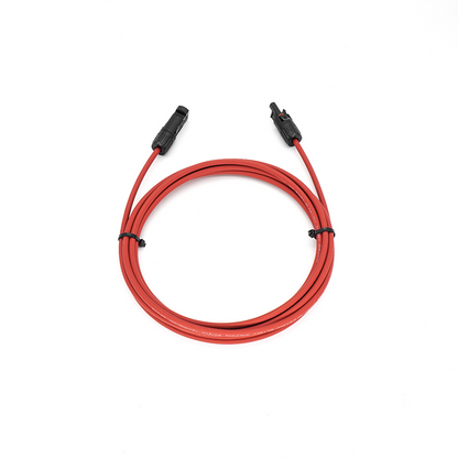 PNTech DCext-4mm²/6mm² 1/2/3/5/10/20 m, MC4 Verlängerungskabel, rote ＆ schwarze für Solar-PV-Anlagen