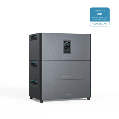 Marstek Jupiter C+, 2,56kWh, bis zu 10,24kWh, 2400W Ultraschneller, 4 MPPT, All-in-One Batteriespeicher für Balkon