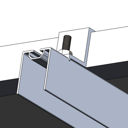 Hopergy M1D-W1200, Aluminium-Profil-Dreieckshalter, Winkelverstellbarer Dreieckshalter für Flachdächer, 18~30° verstellbar