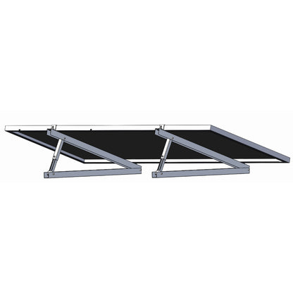Hopergy M1D-W1200, Aluminium-Profil-Dreieckshalter, Winkelverstellbarer Dreieckshalter für Flachdächer, 18~30° verstellbar