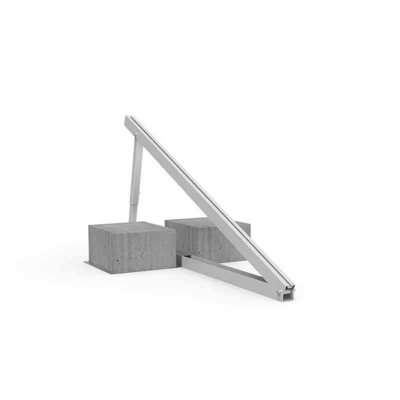 Hopergy M2B-L1350, Verstellbare Dreieckshalterung für RA-SSC Aluminiumschienen, Flachdachhalterung, Bodenhalterung, Neigungswinkel: 15~30°