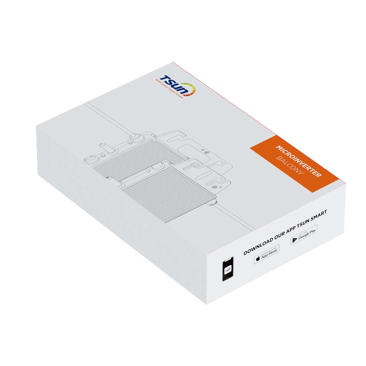 TSUNESS TSOL-MS800-Balcony, Mikro-Wechselrichter 800 W, GEN3 Serie 2-in-1 (Balkon), Ausgang 800 W für 2 Module, mit 5 m AC-Kabel, mit WLAN