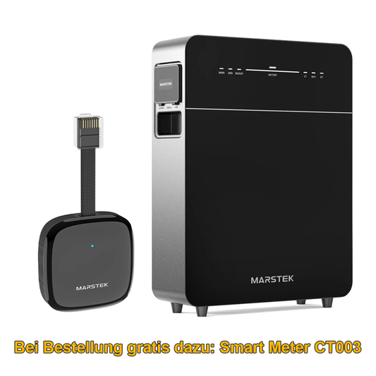 Marstek Venus E Gen 3.0, Inklusive CT003 Smart Meter, AC Gekoppeltes Energiespeichersystem 5,12 kWh, bis zu 15,36 kWh erweiterbar, Plug & Play, IP65, 10 Jahre Garantie