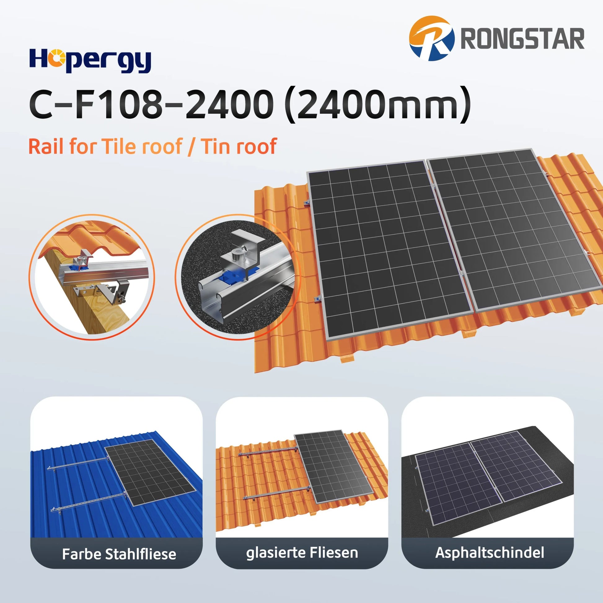 Hopergy C-F108-2400 41412,0 C-Typ Aluminium