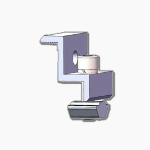Hopergy PC-DEC01-NS1 30/35 mm verstellbare Endklemme, silberfarben und schwarz. Für RA-SSC-Schienen.