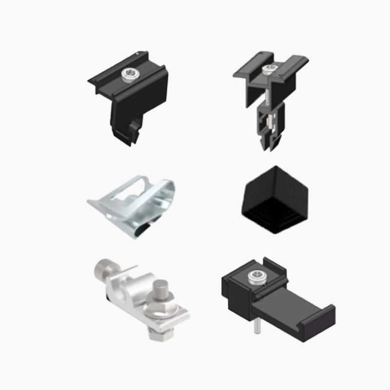 Hopergy Racking Hopergy EU-TRP-2 Ziegeldachpaket für RA-EU-2400-Schiene – Sonnenmatrix