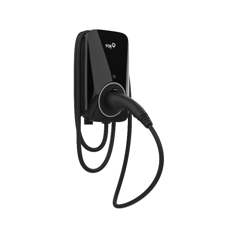FoxEss A011KP1-E-2-WO-B(Plug-Version/Stecker-Version), 11 kW, 3-phasig, mit WLAN & OCCP, mit 6-Meter-Kabel, IP55, 3 Jahre Garantie, Schwarz