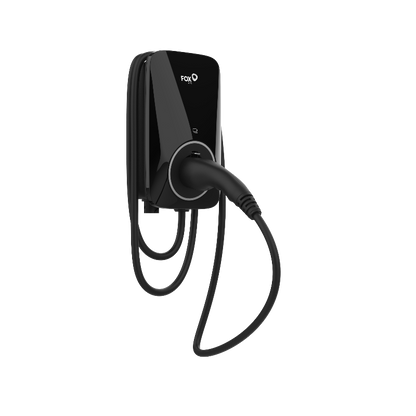 FoxEss A011KP1-E-2-WO-B(Plug-Version/Stecker-Version), 11 kW, 3-phasig, mit WLAN & OCCP, mit 6-Meter-Kabel, IP55, 3 Jahre Garantie, Schwarz