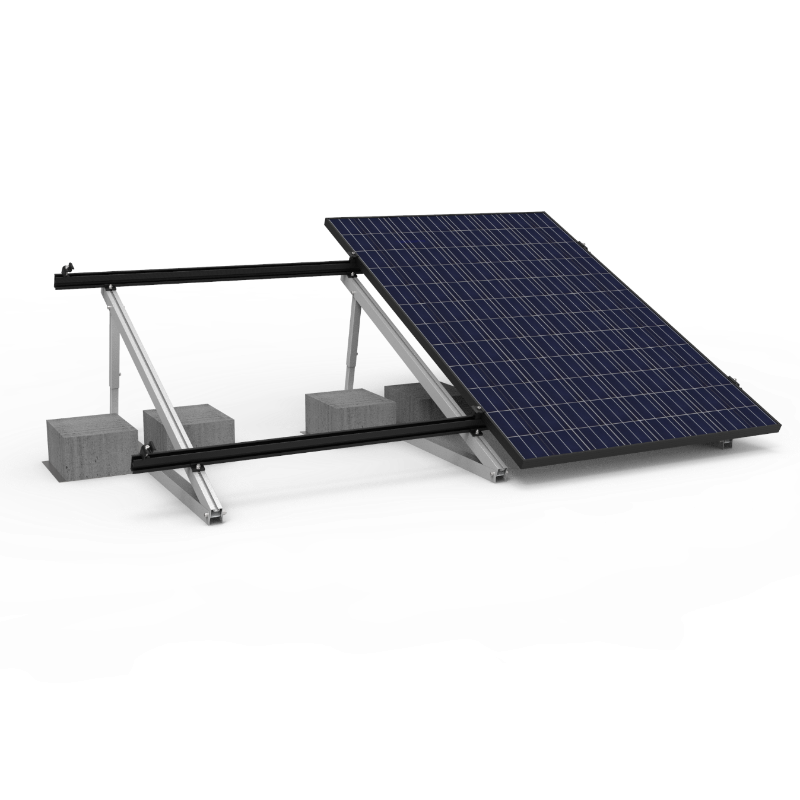 Hopergy M2B-L1350, Verstellbare Dreieckshalterung für RA-SSC Aluminiumschienen, Flachdachhalterung, Bodenhalterung, Neigungswinkel: 15~30°
