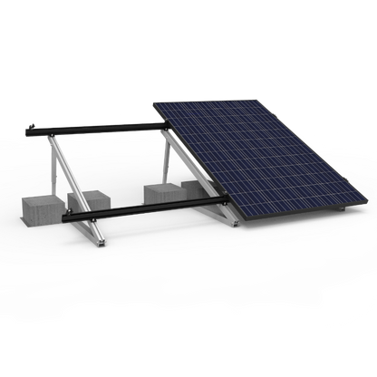 Hopergy M2B-L1350, Verstellbare Dreieckshalterung für RA-SSC Aluminiumschienen, Flachdachhalterung, Bodenhalterung, Neigungswinkel: 15~30°