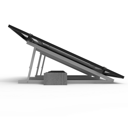 Hopergy M2B-L1350, Verstellbare Dreieckshalterung für RA-SSC Aluminiumschienen, Flachdachhalterung, Bodenhalterung, Neigungswinkel: 15~30°