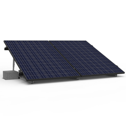 Hopergy M2B-L1350, Verstellbare Dreieckshalterung für RA-SSC Aluminiumschienen, Flachdachhalterung, Bodenhalterung, Neigungswinkel: 15~30°