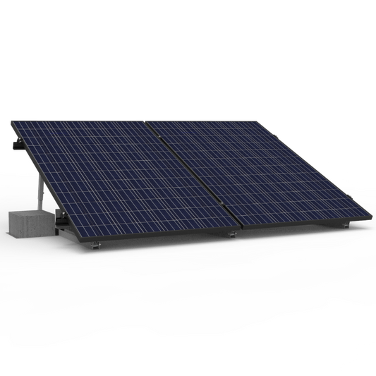 Hopergy M2B-L1350, Verstellbare Dreieckshalterung für RA-SSC Aluminiumschienen, Flachdachhalterung, Bodenhalterung, Neigungswinkel: 15~30°