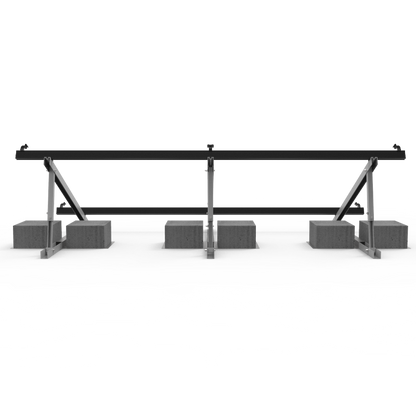 Hopergy M2B-L1350, Verstellbare Dreieckshalterung für RA-SSC Aluminiumschienen, Flachdachhalterung, Bodenhalterung, Neigungswinkel: 15~30°