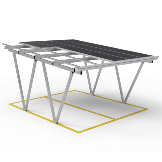 KING FEELS TY-CP-02, Solar-Carport-Montagesystem ,10 Jahre Garantie, 5°–15° Winkelverstellung