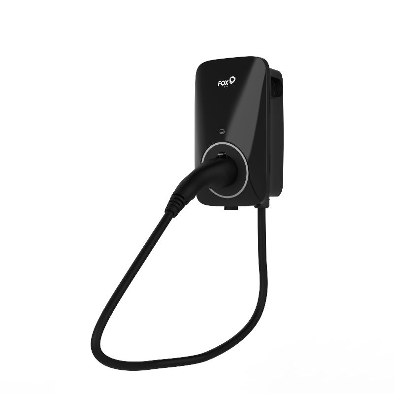 FoxEss A011KP1-E-2-WO-B(Plug-Version/Stecker-Version), 11 kW, 3-phasig, mit WLAN & OCCP, mit 6-Meter-Kabel, IP55, 3 Jahre Garantie, Schwarz